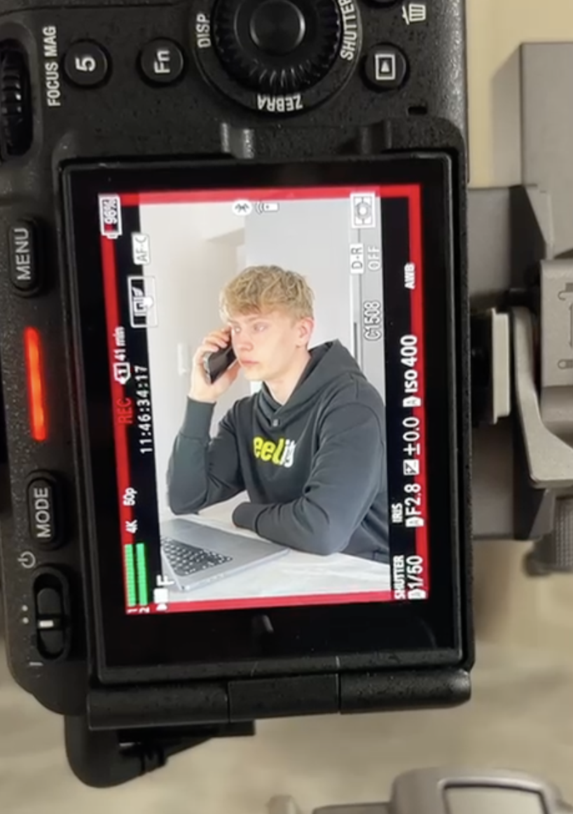 Kamera-Monitor beim Dreh